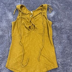 Mustard Yellow Sleeveless Top